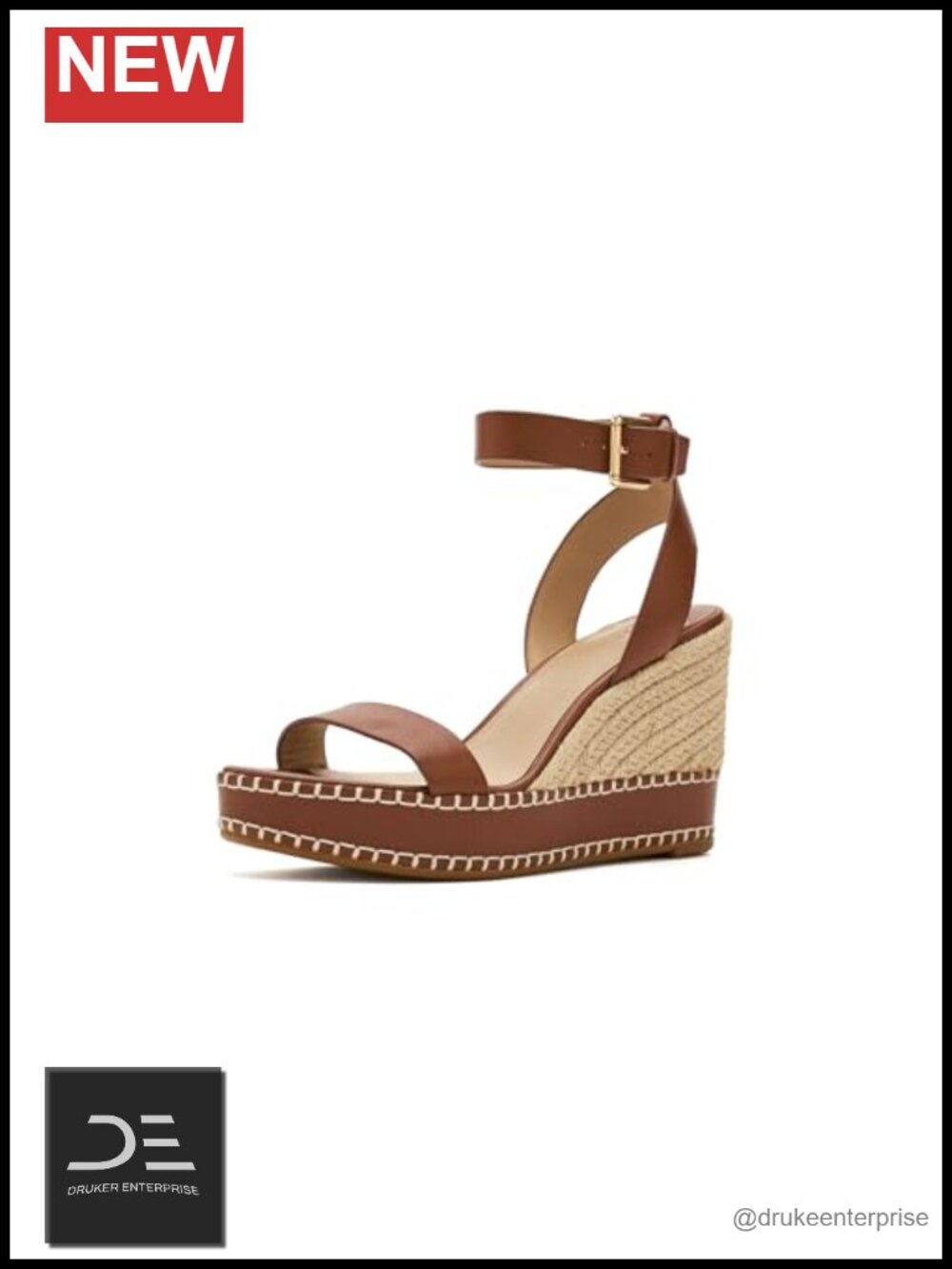 Lauren Ralph Lauren Hilarie Leather Espadrille Wedge Heels